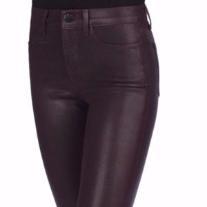 J BRAND Maria Ruby Crystal Skinny High Rise Coated Jean Size 27